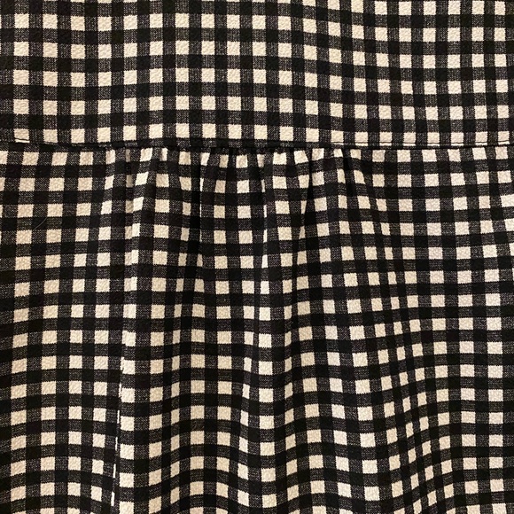 Black and white checkered blouse with 3/4 sleeves - Picture 6 of 9